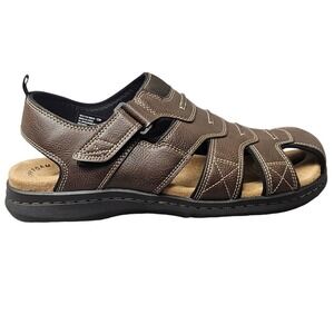 Dockers Mens Brown Fisherman Sandals Memory Foam Comfort Shoes 12W 90-21379